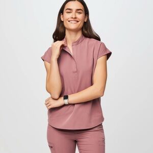 Figs Mauve Rafaela Scrub Top